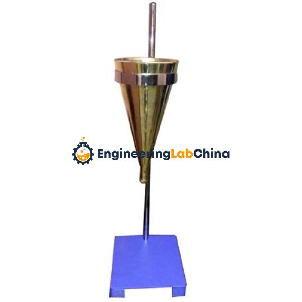 Marsh Cone Funnel With Stand and Measuring Cylinder